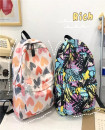 Junior High School College Student Graffiti Hearts Floral Color Matching Lightweight girl Backpack bags 